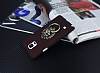 Eiroo Lion Ring Samsung Galaxy Note 4 Selfie Yzkl Bordo Rubber Klf - Resim: 2