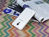 Eiroo Liquid Hybrid Samsung N9100 Galaxy Note 4 Silver Kenarl effaf Silikon Klf - Resim: 2