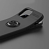 Eiroo Liquid Ring iPhone 12 Pro Max 6.7 in Standl Krmz Silikon Klf - Resim: 1