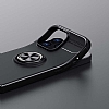 Eiroo Liquid Ring iPhone 13 Pro Max Standl Lacivert Silikon Klf - Resim: 2