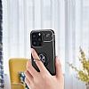 Eiroo Liquid Ring iPhone 13 Pro Max Standl Lacivert Silikon Klf - Resim: 6