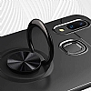Eiroo Liquid Ring Samsung Galaxy A10 Standl Siyah-Rose Gold Silikon Klf - Resim: 1