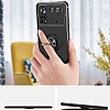 Eiroo Liquid Ring Xiaomi Poco M4 Pro Standl Siyah-Rose Gold Silikon Klf - Resim: 6