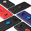 Eiroo Liquid Ring Xiaomi Poco X3 Standl Rose Gold-Siyah Silikon Klf - Resim: 2