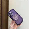 Eiroo Love Series iPhone 12 Pro Kalp Tutuculu Mor Silikon Klf - Resim: 1