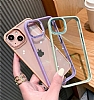 Eiroo Luxe iPhone 15 Plus Silikon Kenarl Lavender Grey Rubber Klf - Resim: 2