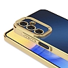Eiroo Luxury Clear Samsung Galaxy A15 Kamera Korumal Rose Gold Silikon Klf - Resim: 1
