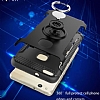 Eiroo Mage Fit Huawei P10 Lite Standl Ultra Koruma Krmz Klf - Resim: 4