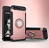 Eiroo Mage Fit Huawei P10 Plus Standl Ultra Koruma Rose Gold Klf - Resim: 7