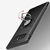 Eiroo Mage Fit Samsung Galaxy Note 8 Standl Ultra Koruma Lacivert Klf - Resim: 5