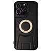Eiroo Magneticsafe iPhone 14 Pro Max Standl Siyah Rubber Klf - Resim: 1