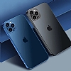 Eiroo Matte Crystal iPhone 11 Kamera Korumal Mavi Rubber Klf - Resim: 2