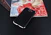 Eiroo Matte Fit General Mobile GM6 Silver Kenarl Siyah Silikon Klf - Resim: 1