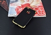 Eiroo Matte Fit Huawei P10 Lite Gold Kenarl Siyah Silikon Klf - Resim: 1