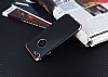 Eiroo Matte Fit iPhone 7 Rose Gold Kenarl Siyah Silikon Klf - Resim: 2