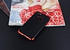 Eiroo Matte Fit iPhone 7 Krmz Kenarl Siyah Silikon Klf - Resim: 1