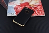 Eiroo Matte Fit iPhone 7 Gold Kenarl Siyah Silikon Klf - Resim: 1