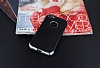 Eiroo Matte Fit iPhone 7 Silver Kenarl Siyah Silikon Klf - Resim: 1