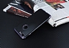 Eiroo Matte Fit iPhone 7 Plus Dark Silver Kenarl Siyah Silikon Klf - Resim: 2