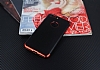 Eiroo Matte Fit iPhone 7 Plus Krmz Kenarl Siyah Silikon Klf - Resim: 1