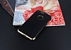 Eiroo Matte Fit iPhone 7 Plus Gold Kenarl Siyah Silikon Klf - Resim: 1