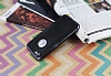 Eiroo Matte Fit iPhone SE / 5 / 5S Dark Silver Kenarl Siyah Silikon Klf - Resim: 2