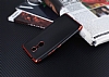 Eiroo Matte Fit Lenovo K6 Note Krmz Kenarl Siyah Silikon Klf - Resim: 2