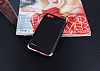Eiroo Matte Fit LG Q6 Rose Gold Kenarl Siyah Silikon Klf - Resim: 1