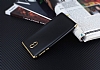 Eiroo Matte Fit Nokia 3 Gold Kenarl Siyah Silikon Klf - Resim: 2