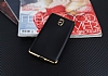 Eiroo Matte Fit Nokia 3 Gold Kenarl Siyah Silikon Klf - Resim: 1