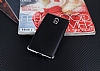 Eiroo Matte Fit Nokia 3 Silver Kenarl Siyah Silikon Klf - Resim: 1
