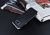 Eiroo Matte Fit Samsung Galaxy S8 Silver Kenarl Siyah Silikon Klf - Resim: 2