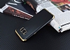 Eiroo Matte Fit Samsung Galaxy S8 Gold Kenarl Siyah Silikon Klf - Resim: 2