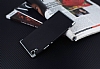 Eiroo Matte Fit Sony Xperia XA1 Ultra Silver Kenarl Siyah Silikon Klf - Resim: 2