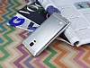 Eiroo Metallic Fit Samsung N9100 Galaxy Note 4 Silver Silikon Klf - Resim: 2