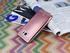 Eiroo Metallic Fit Samsung Galaxy Note 5 Pembe Silikon Klf - Resim: 2