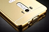 Eiroo Mirror Asus ZenFone 2 Laser 5 in Metal Kenarl Aynal Rose Gold Rubber Klf - Resim: 3