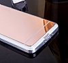 Eiroo Mirror Samsung Galaxy Grand Prime / Prime Plus Silikon Kenarl Aynal Silver Rubber Klf - Resim: 1