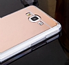 Eiroo Mirror Samsung Galaxy Grand Prime / Prime Plus Silikon Kenarl Aynal Rose Gold Rubber Klf - Resim: 2