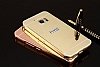 Eiroo Mirror HTC 10 Metal Kenarl Aynal Gold Rubber Klf - Resim: 7