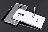 Eiroo Mirror Huawei Mate 10 Pro Metal Kenarl Aynal Silver Rubber Klf - Resim: 2