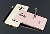 Eiroo Mirror Huawei Mate 10 Pro Metal Kenarl Aynal Rose Gold Rubber Klf - Resim: 1