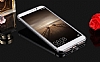 Eiroo Mirror Huawei Mate 9 Metal Kenarl Aynal Silver Rubber Klf - Resim: 3
