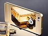 Eiroo Mirror Huawei P8 Lite Metal Kenarl Aynal Rose Gold Rubber Klf - Resim: 4