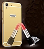 Eiroo Mirror Huawei Y6 ii Metal Kenarl Aynal Gold Rubber Klf - Resim: 3