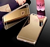 Eiroo Mirror iPhone 6 / 6S Silikon Kenarl Aynal Gold Rubber Klf - Resim: 2