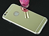 Eiroo Mirror iPhone 6 / 6S Silikon Kenarl Aynal Gold Rubber Klf - Resim: 4
