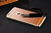 Eiroo Mirror iPhone 6 / 6S Silikon Kenarl Aynal Rose Gold Rubber Klf - Resim: 4
