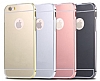 Eiroo Mirror iPhone 6 Plus / 6S Plus Metal Kenarl Aynal Rose Gold Rubber Klf - Resim: 9