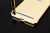 Eiroo Mirror Lenovo K6 Note Metal Kenarl Aynal Gold Rubber Klf - Resim: 2
